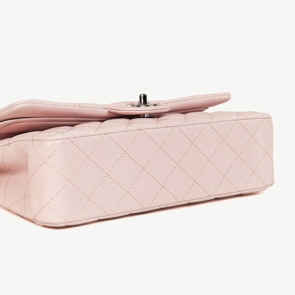 Chanel 18S Light Pink Lambskin Quilted Classic Medium Double Flap - Picture 5 of 16